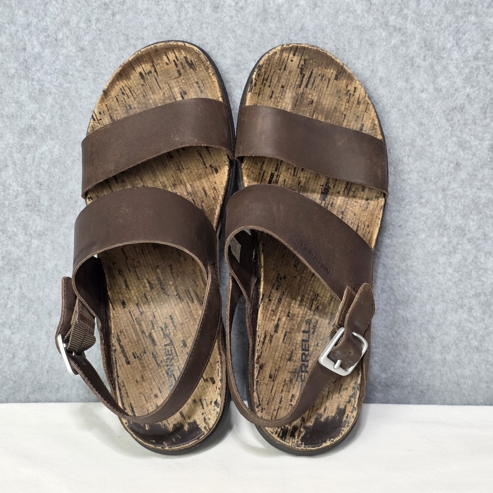 Merrell Brown Leather - Around Town - Back Strap - Sandal - Size US 10 Women's - Picture 2 of 9